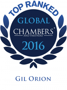 Logo of Chambers and Partners ranking guide TOP RANKED for 2016
